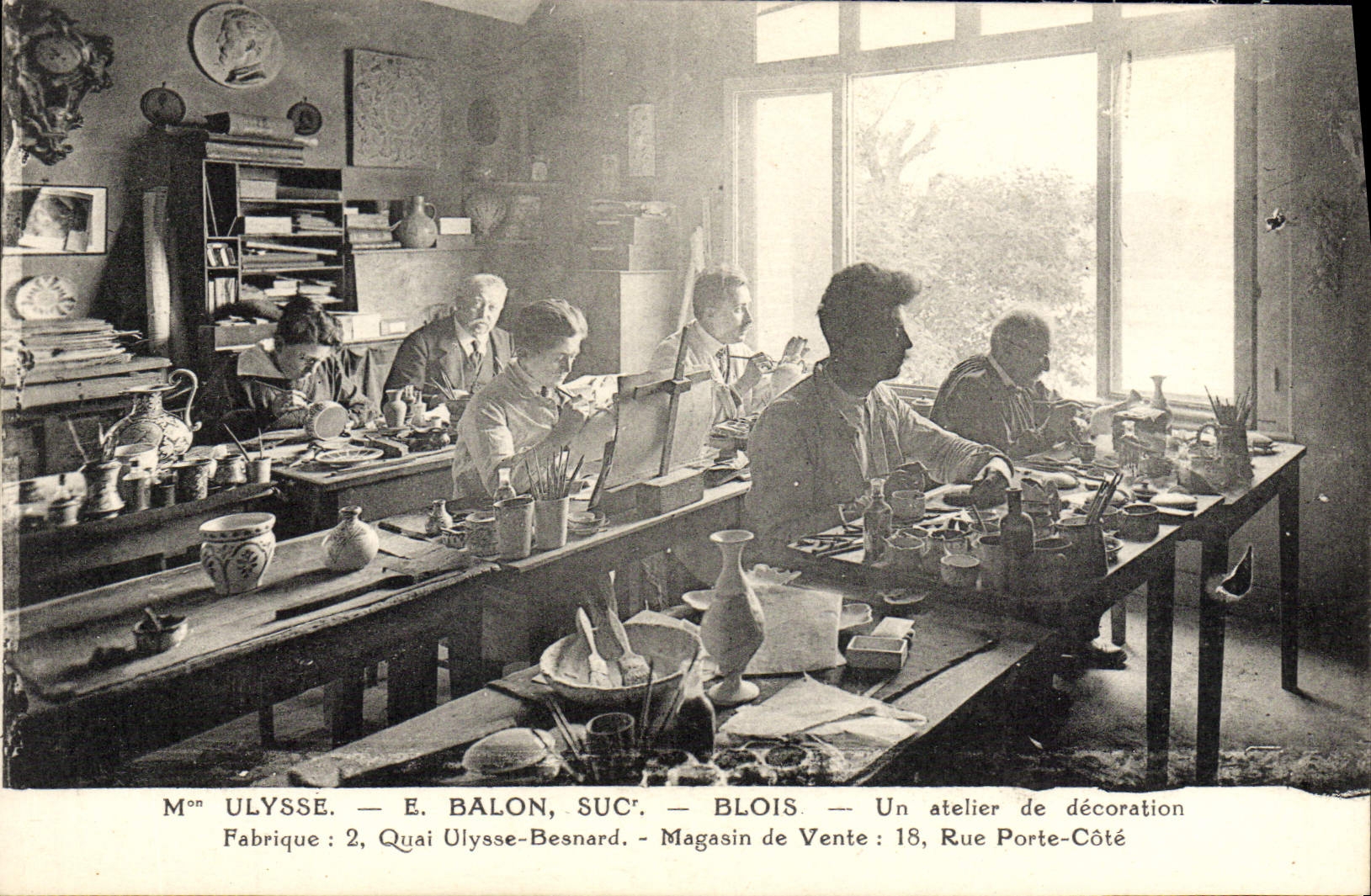 CPA Maison Ulysse E Balon Blois Dans l'atelier des tourneurs de la fabrique Quai Ulysse Besnard Rue Porte Cote