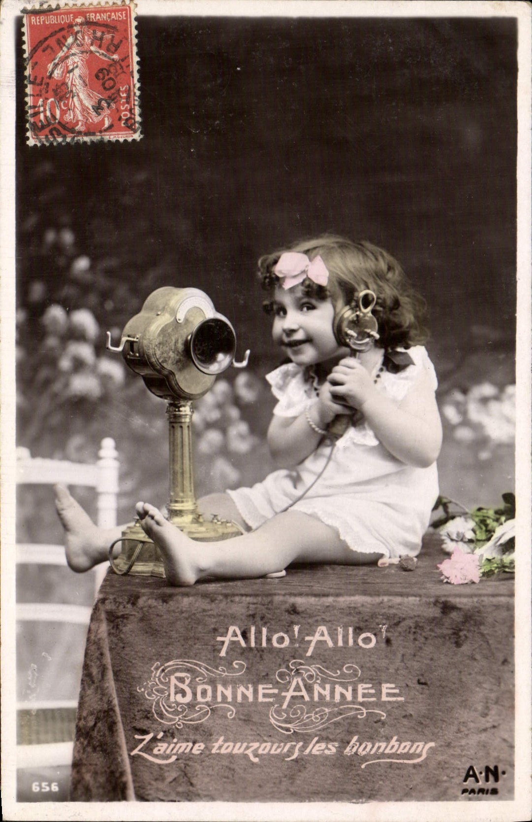 CPA Fantaisie Telephone Enfant