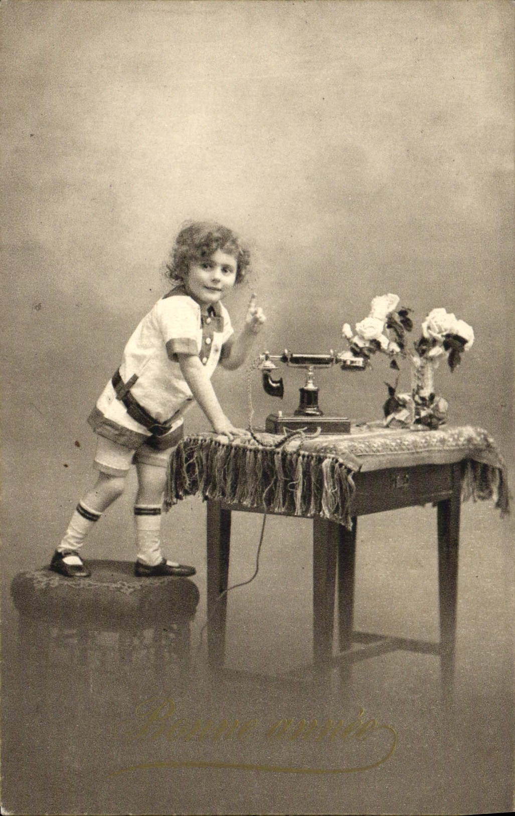 CPA Fantaisie Telephone Enfant