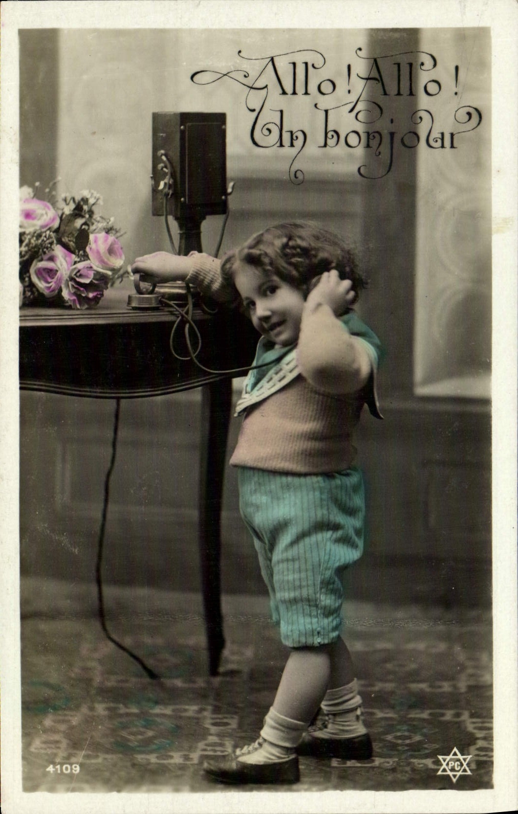 CPA Fantaisie Telephone Enfant