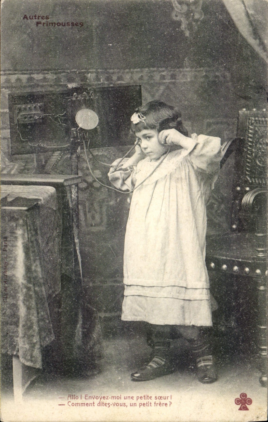 CPA Fantaisie Telephone Enfant