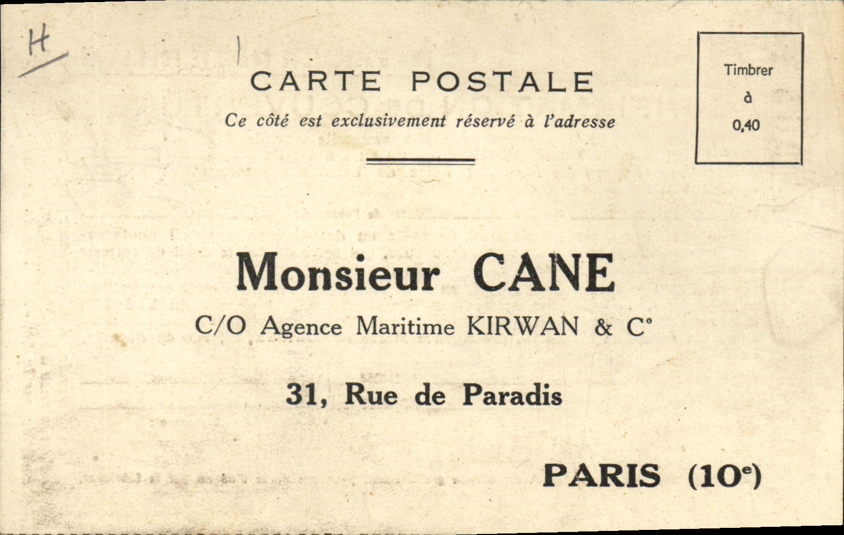 CPA Photographie Assurace Appareil Leica de Leitz Lloyd's de Londres Cane Agence Kirwan Rue de Paradis Paris TOP