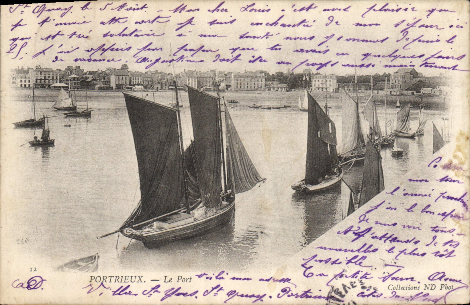 CPA Bateau Peche Portrieux Le port 