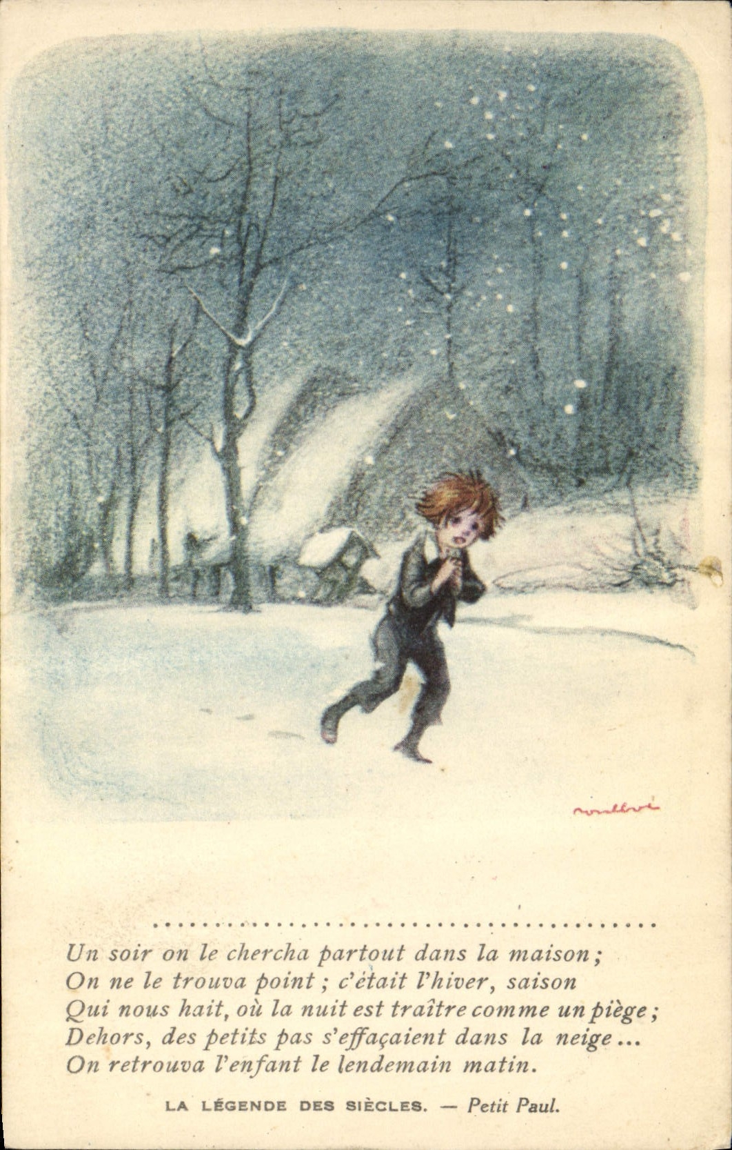 CPA Fantaisie Illustrateur Poulbot Victor Hugo La legende des siecles