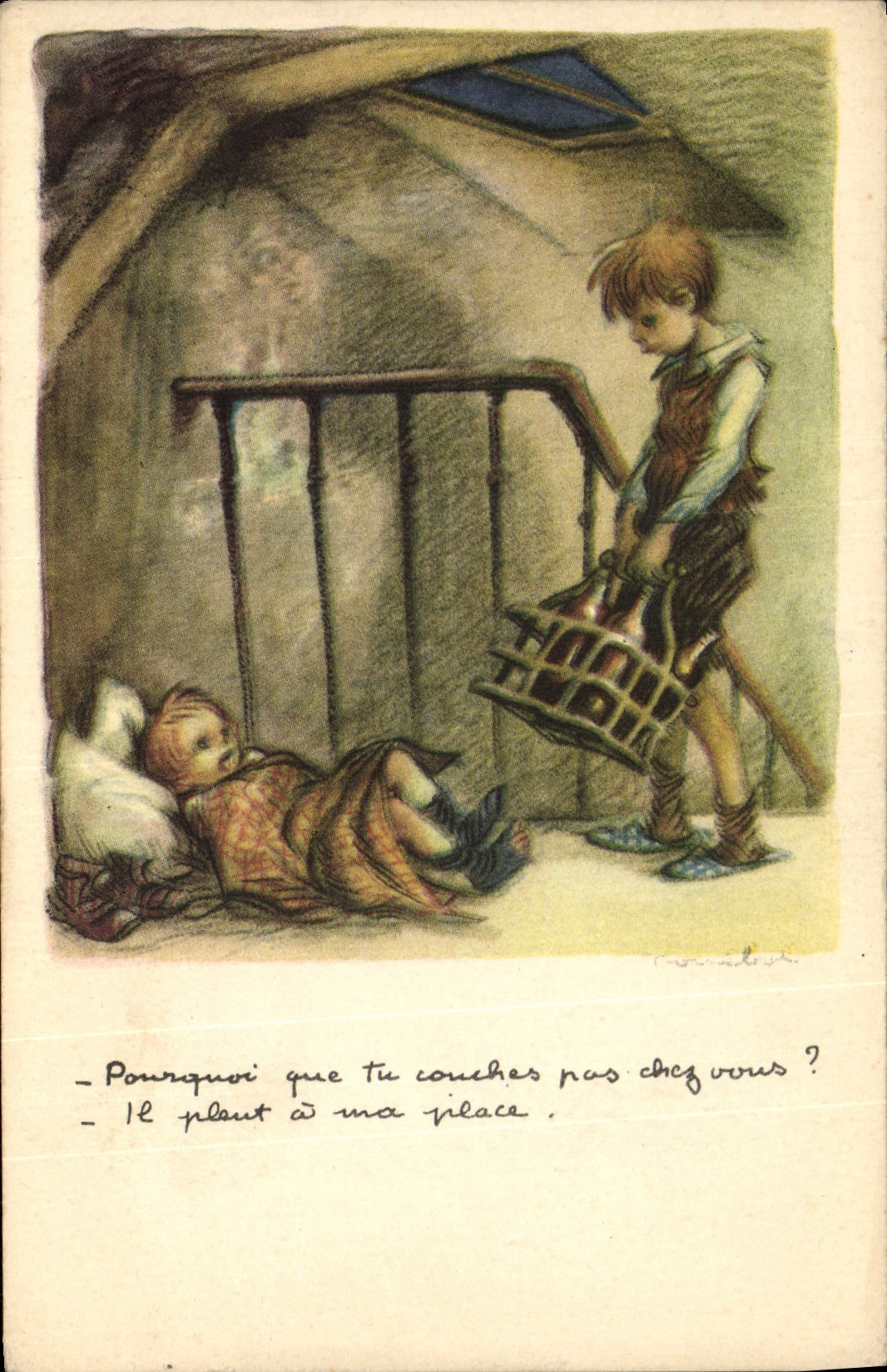 CPA Fantaisie Illustrateur Poulbot 