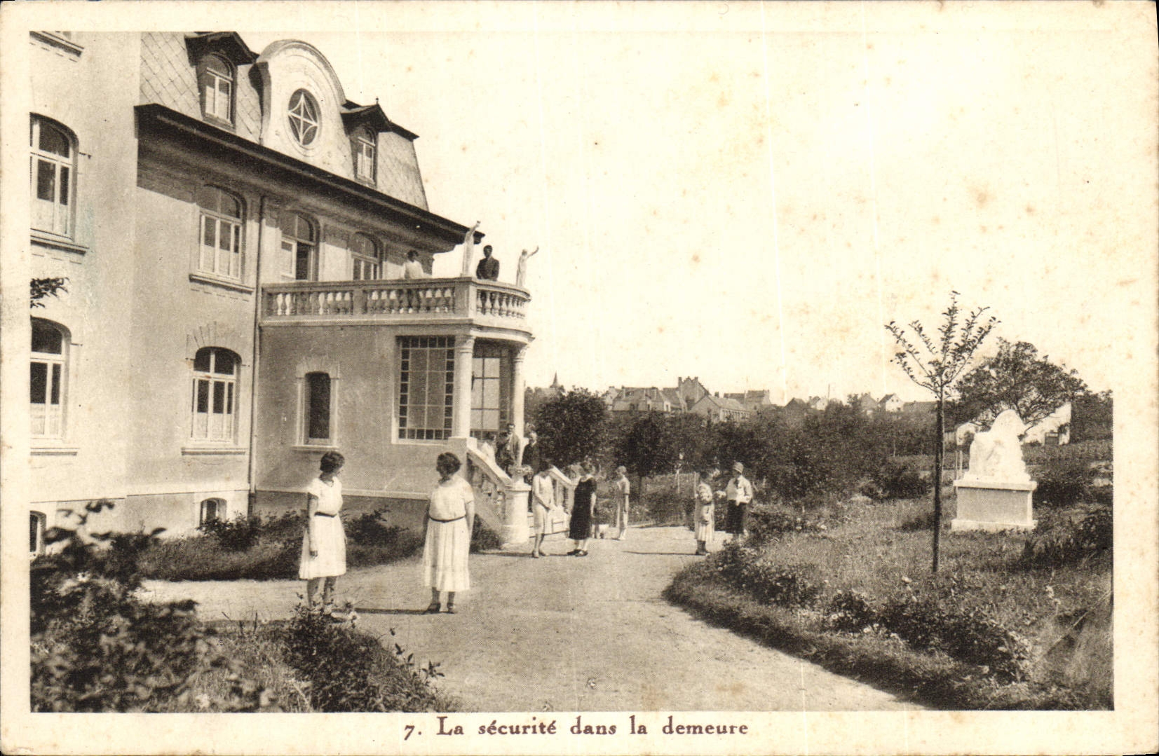 VINTAGE POSTCARD safety in the residence