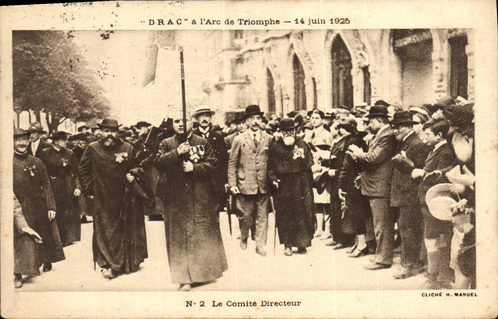 CPA Drac a l'Arc de TRiomphe 14 juin 1925 Le comite directeur