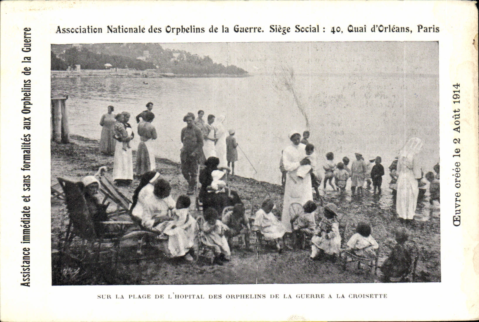 CPA Orphelins de Guerre Sur la plage de l'hopital des orphelins de guerre a la Croisette 