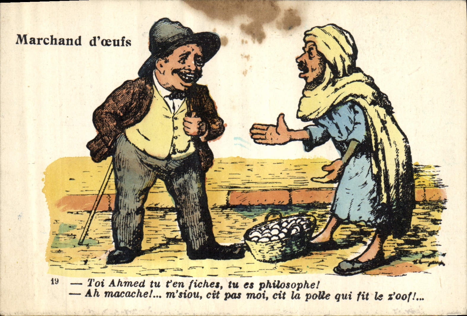 CPA Fantaisie Illustrateur Marchand d'oeufs 