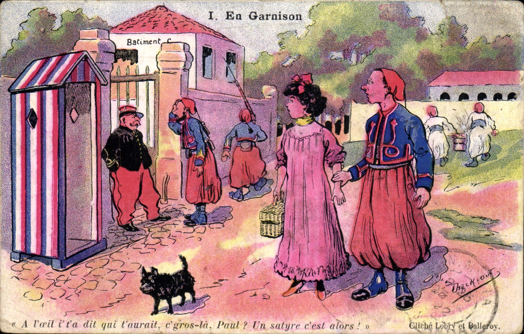 VINTAGE POSTCARD Fantasy Illustrator In garrison
