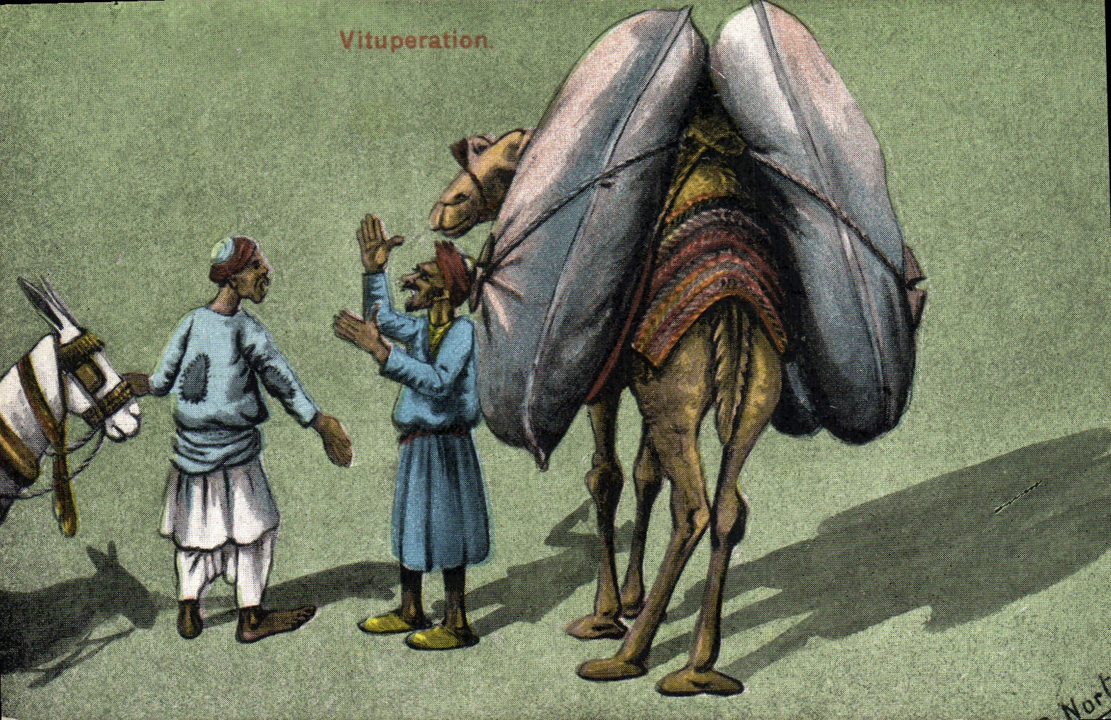 VINTAGE POSTCARD Fantasy Illustrator Camel Dromedary Egypt Egypt