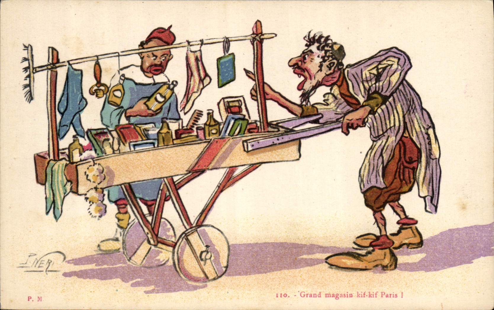 CPA Fantaisie Illustrateur Grand magasin kif kif Paris 