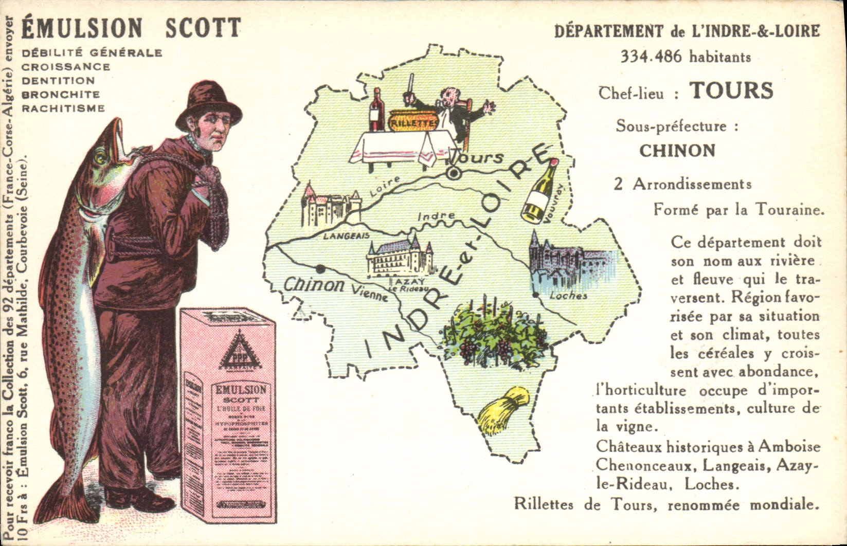 CPA Emulsion Scott Departement Indre et Loire Tours Chinon 