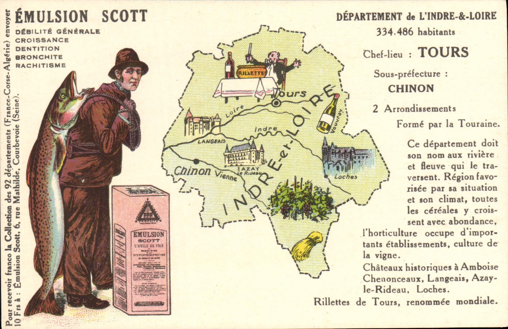 CPA Emulsion Scott Departement Indre et Loire Tours Chinon