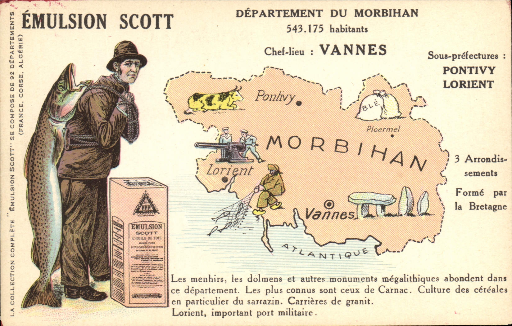 Válvulas de Morbihan Pontivy Lorient del departamento de Scott de la emulsión de la POSTAL de la VENDIMIA
