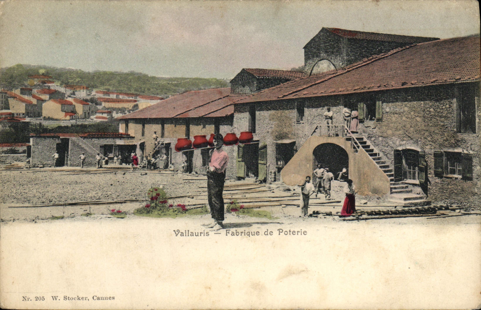 VINTAGE POSTCARD Ceramic Poterie Vallauris Manufactures pottery