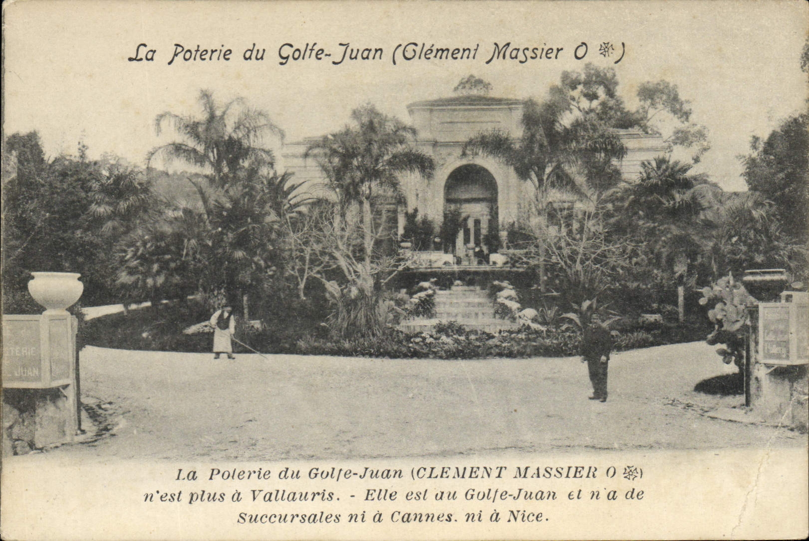VINTAGE POSTCARD Ceramic Pottery Gulf Juan Clement Massier Vallauris