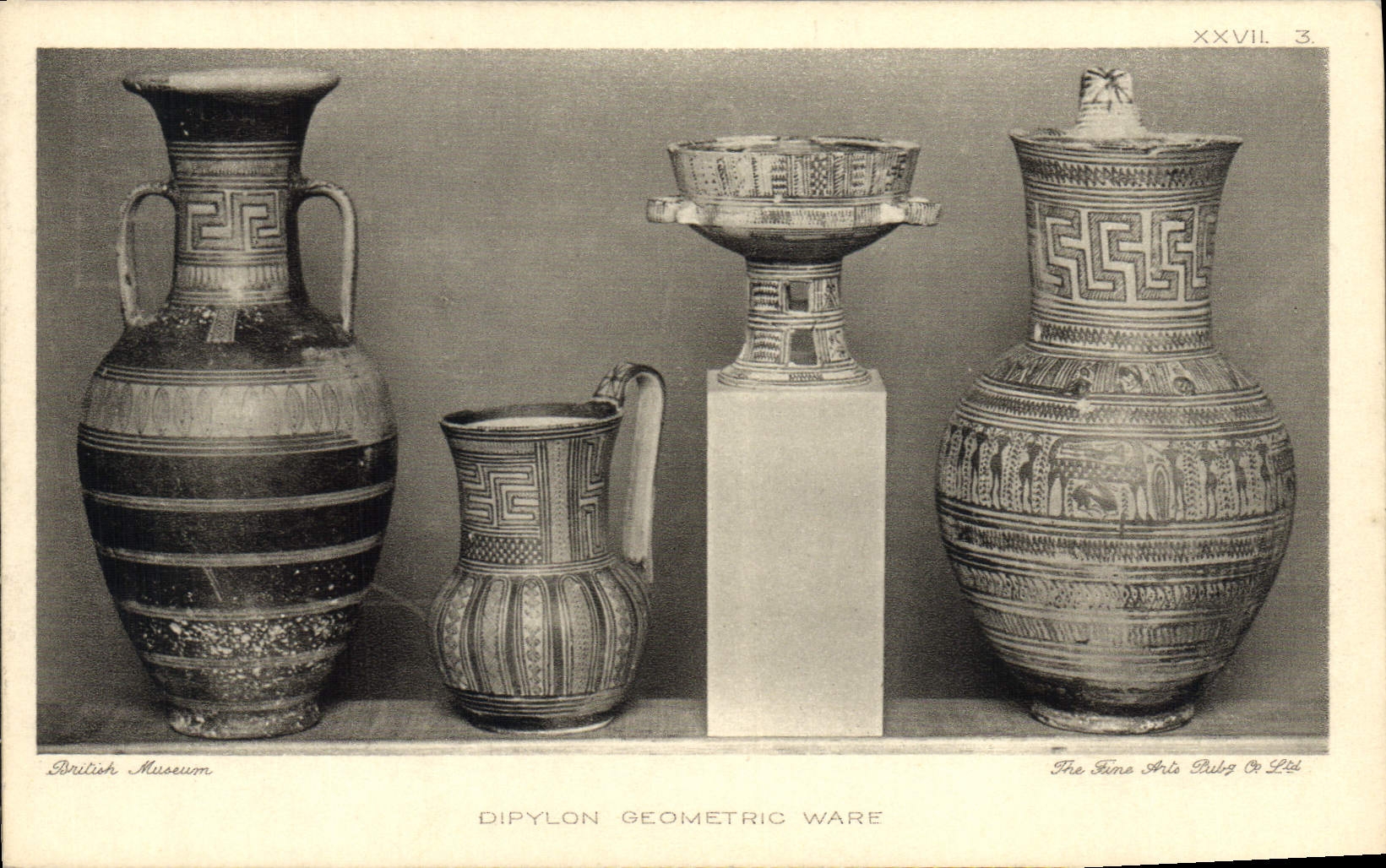 VINTAGE POSTCARD Ceramic Pottery British Museum