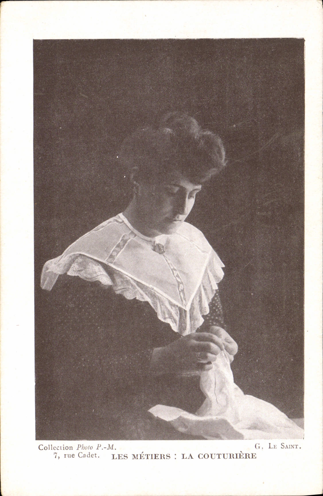 VINTAGE POSTCARD Photography the Saint trades the dressmaker