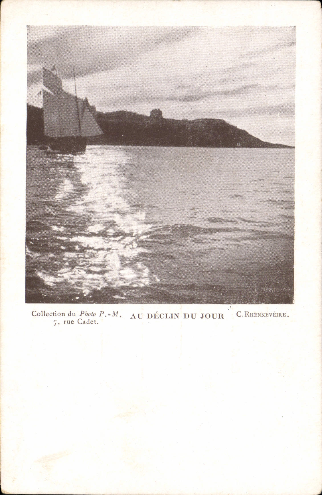 VINTAGE POSTCARD Rhenneviere Photography With the close of the day