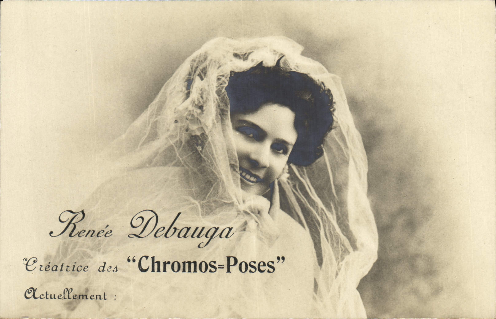 TAPA de la mujer de las instalaciones de Renee Debauga Chroms de la fotografía de la POSTAL de la VENDIMIA