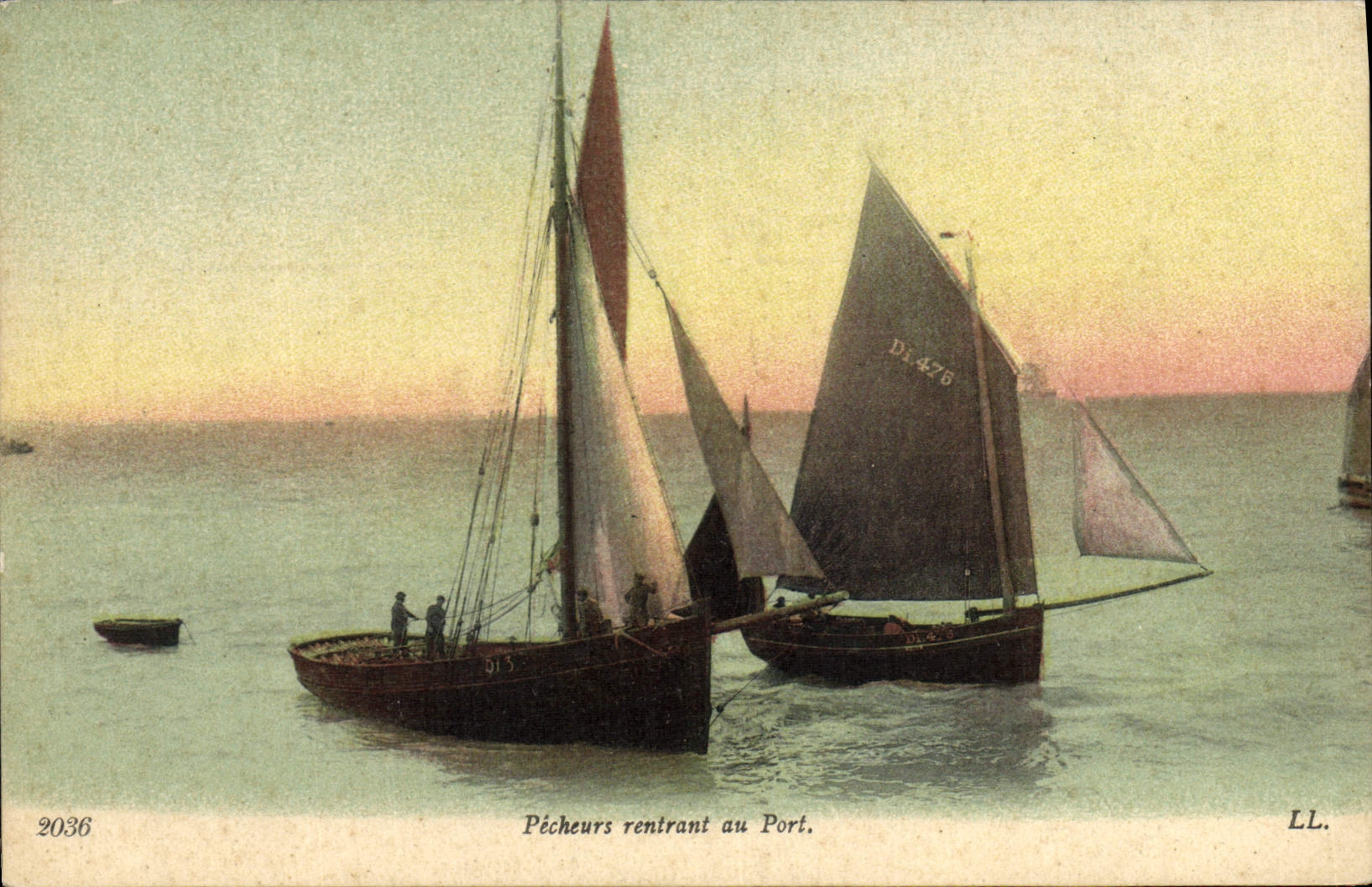 CPA Bateau Peche Pecheurs rentrant au port