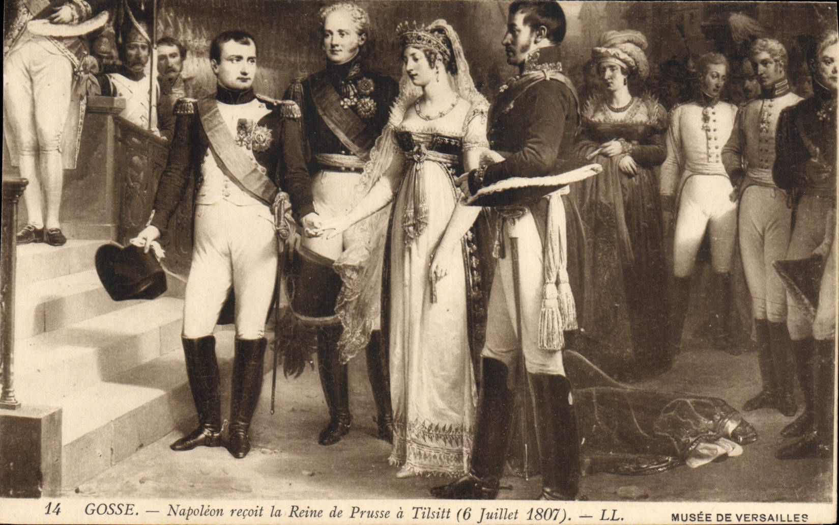 CPA Napoleon 1er Gosse Napoleon recoit la reine de Prusse a Tilsitt Musee de Versailles