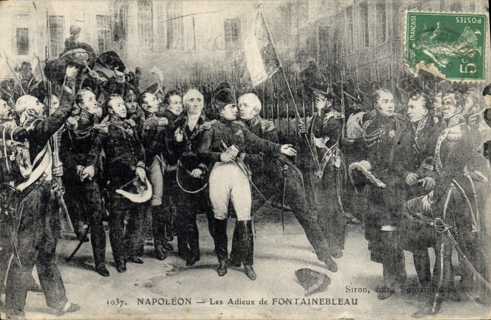 CPA Napoleon 1er Les adieux de Fontainebleau