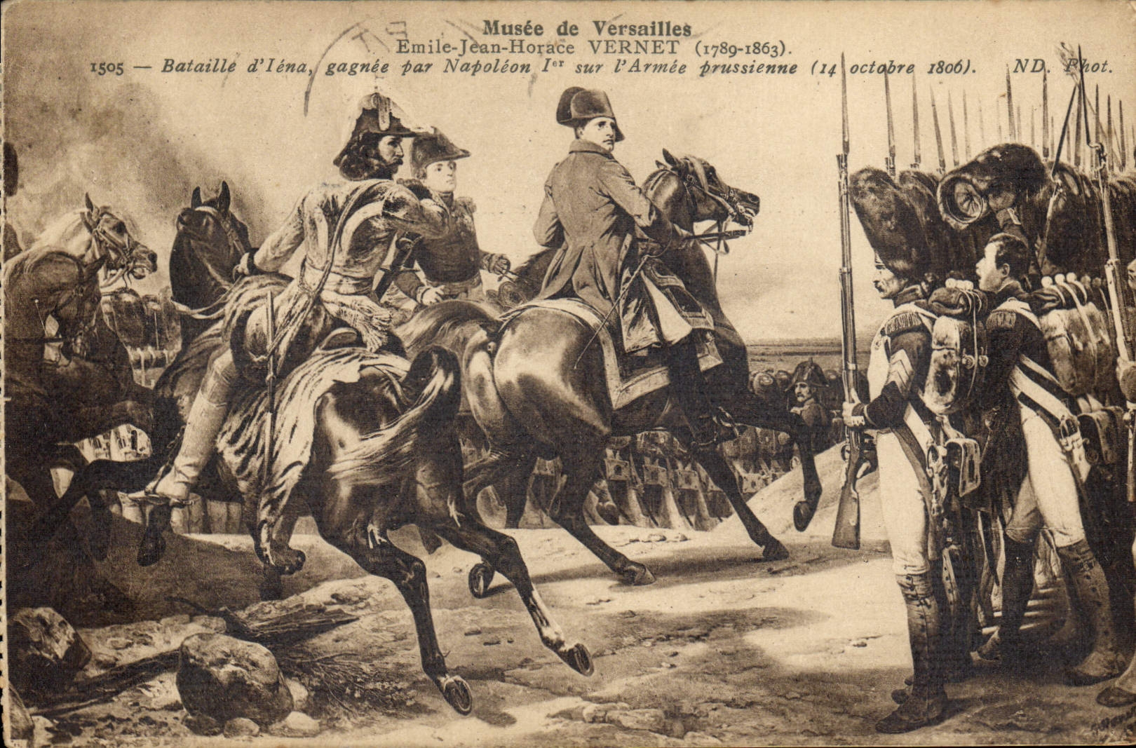 VINTAGE POSTCARD Napoleon 1st Museum of Versailles Battles of Iena