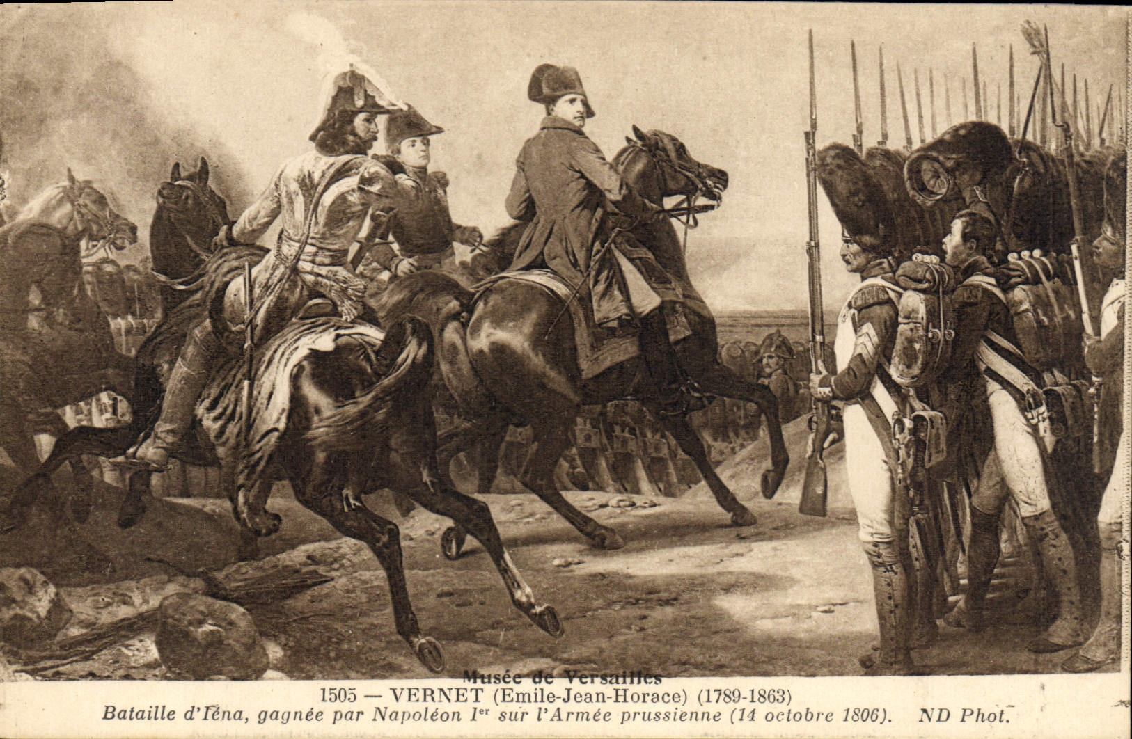 VINTAGE POSTCARD Napoleon 1st Vernet Battles of Iena