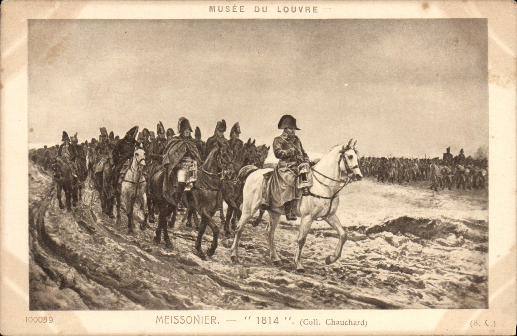 VINTAGE POSTCARD Napoleon 1st Meissonnier 1814 Museum of Louvre