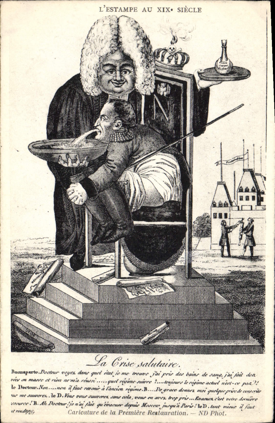 VINTAGE POSTCARD Napoleon the 1st salutary crisis