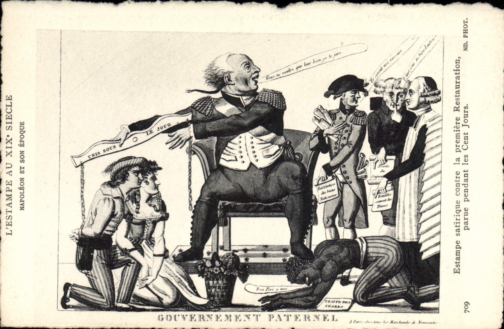 VINTAGE POSTCARD Napoleon 1st paternal Government