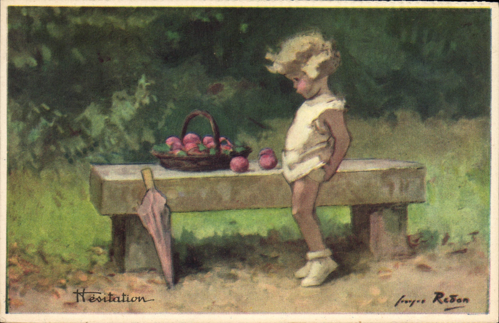 CPA Enfant Hesitation