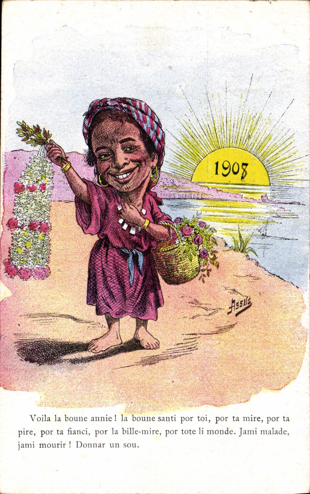 CPA Fantaisie Illustrateur Boune annie 1908