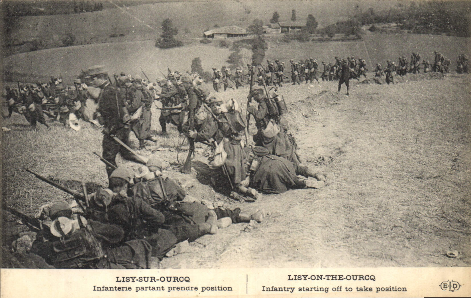 POSTAL Militaria Lisy de la VENDIMIA en la infantería de Ourcq por lo tanto dar una opinión