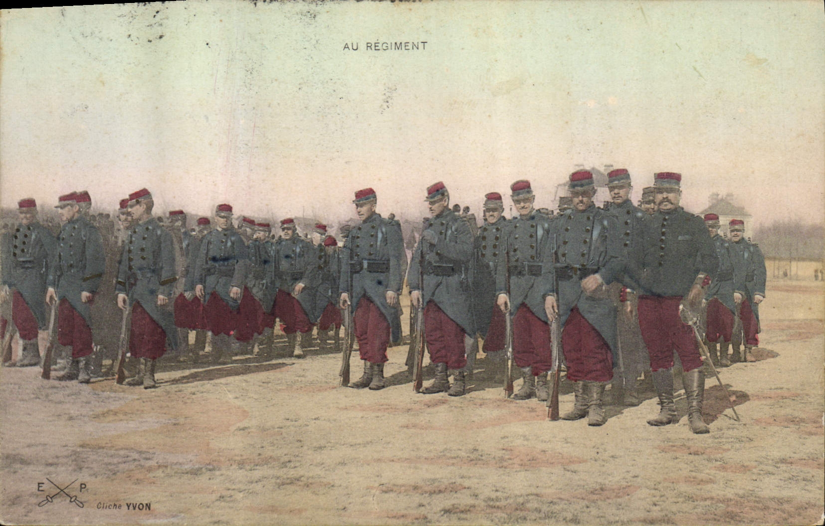 CPA Militaria Au regiment 