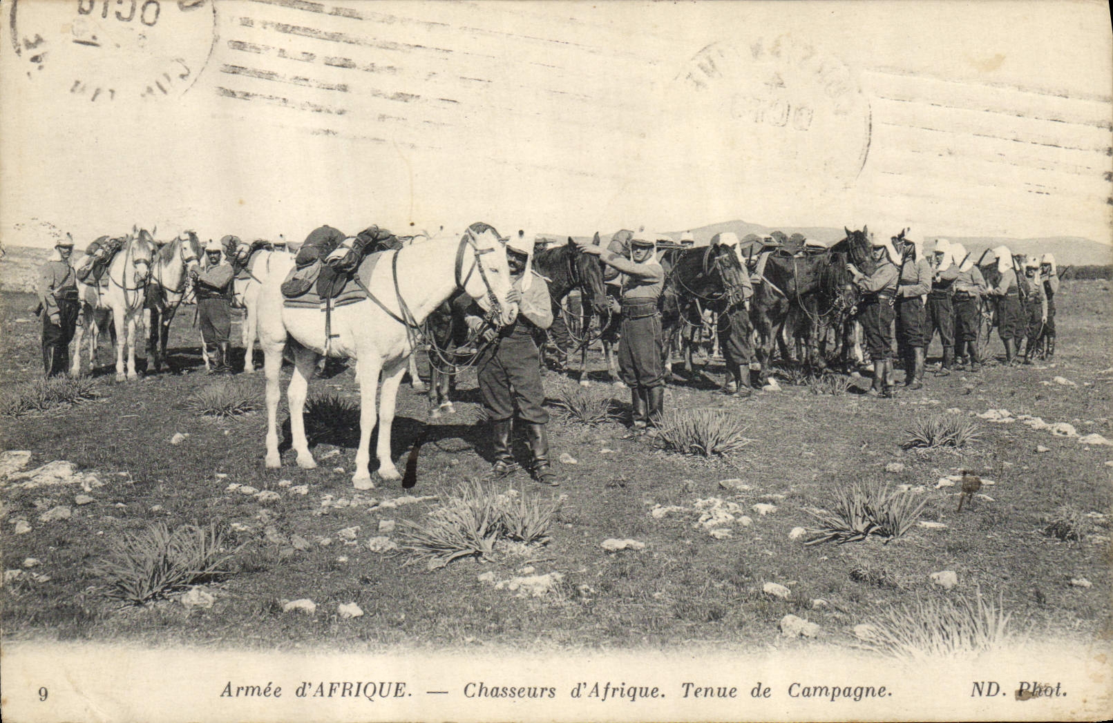 CPA Militaria Armee d'Afrique Chasseurs d'Afrique Tenue de campagne 
