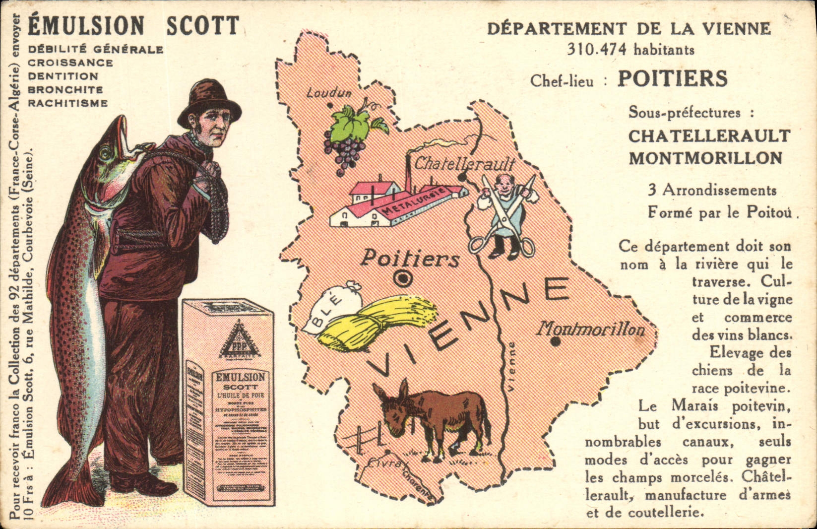 CPA Emulsion Scott Departement Vienne Poitiers Chatellerault Montmorillon 