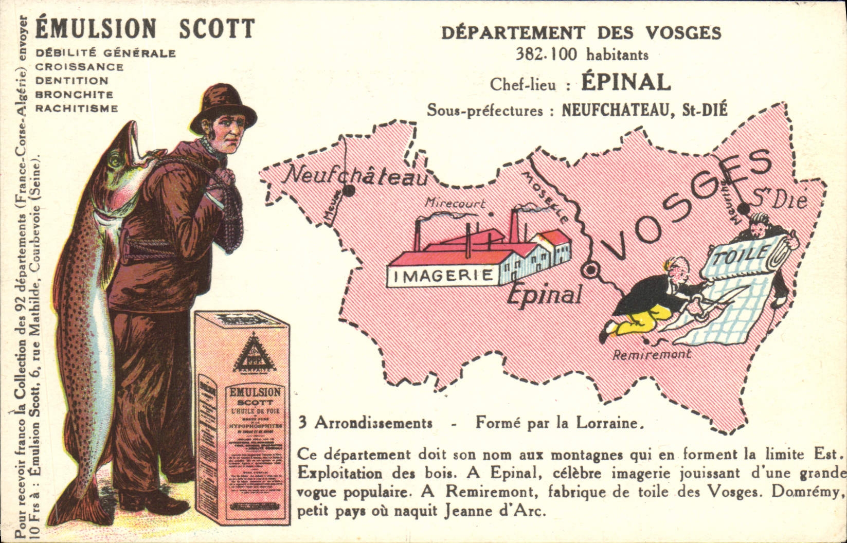 CPA Emulsion Scott Departement Vosges Epinal Neufchateau St Die 