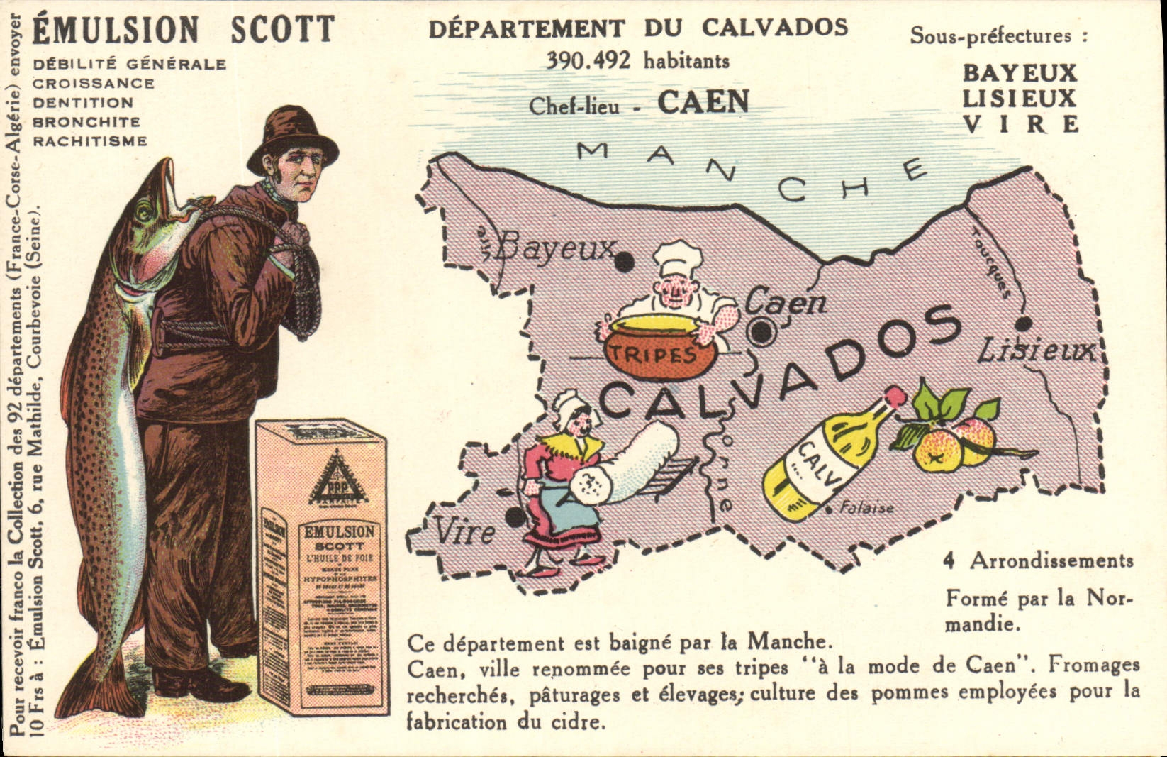 Esmaltes de Caen Bayeux Lisieux del Apple-brandy del departamento de Scott de la emulsión de la POSTAL de la VENDIMIA