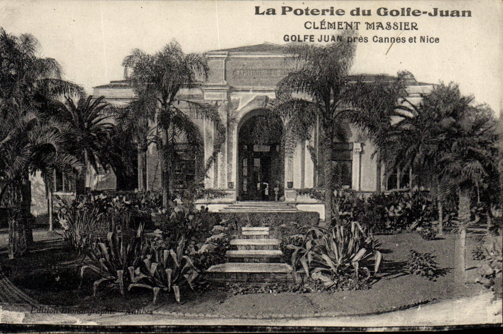 VINTAGE POSTCARD Potter Pottery potteries of the Gulf Juan Clement Massier Cannes Nice
