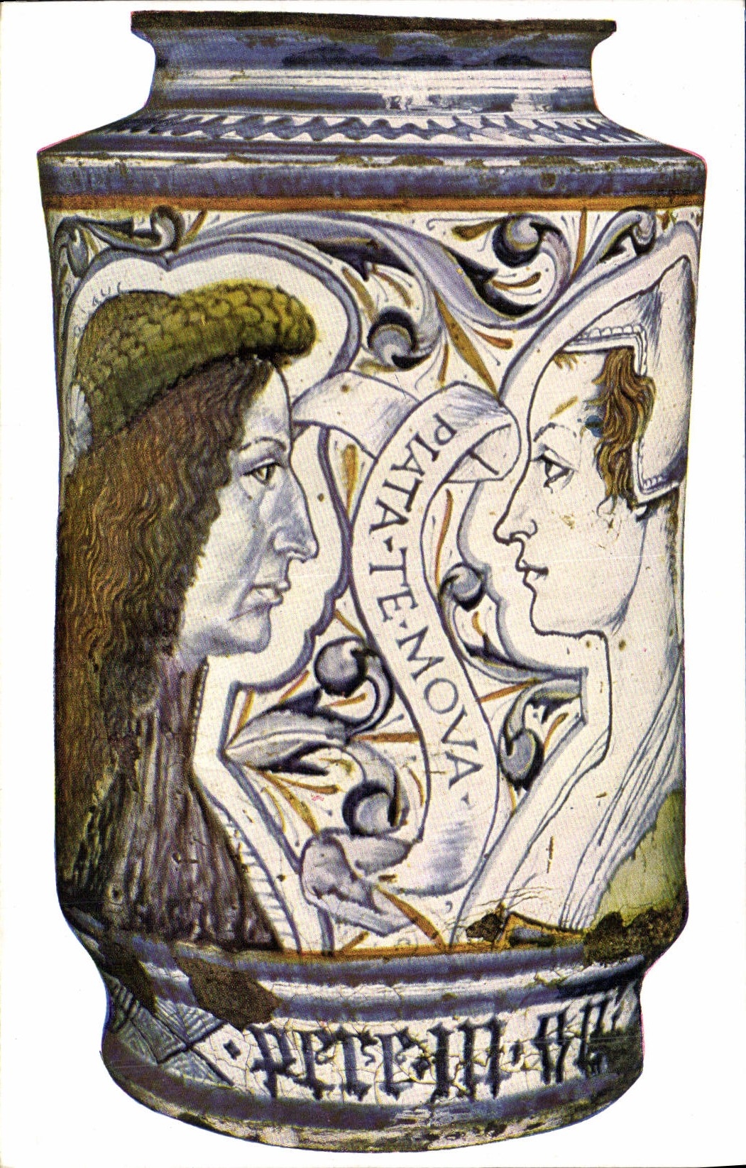 VINTAGE POSTCARD Potter Pottery Pot of pharmacy Earthenware of Faenza