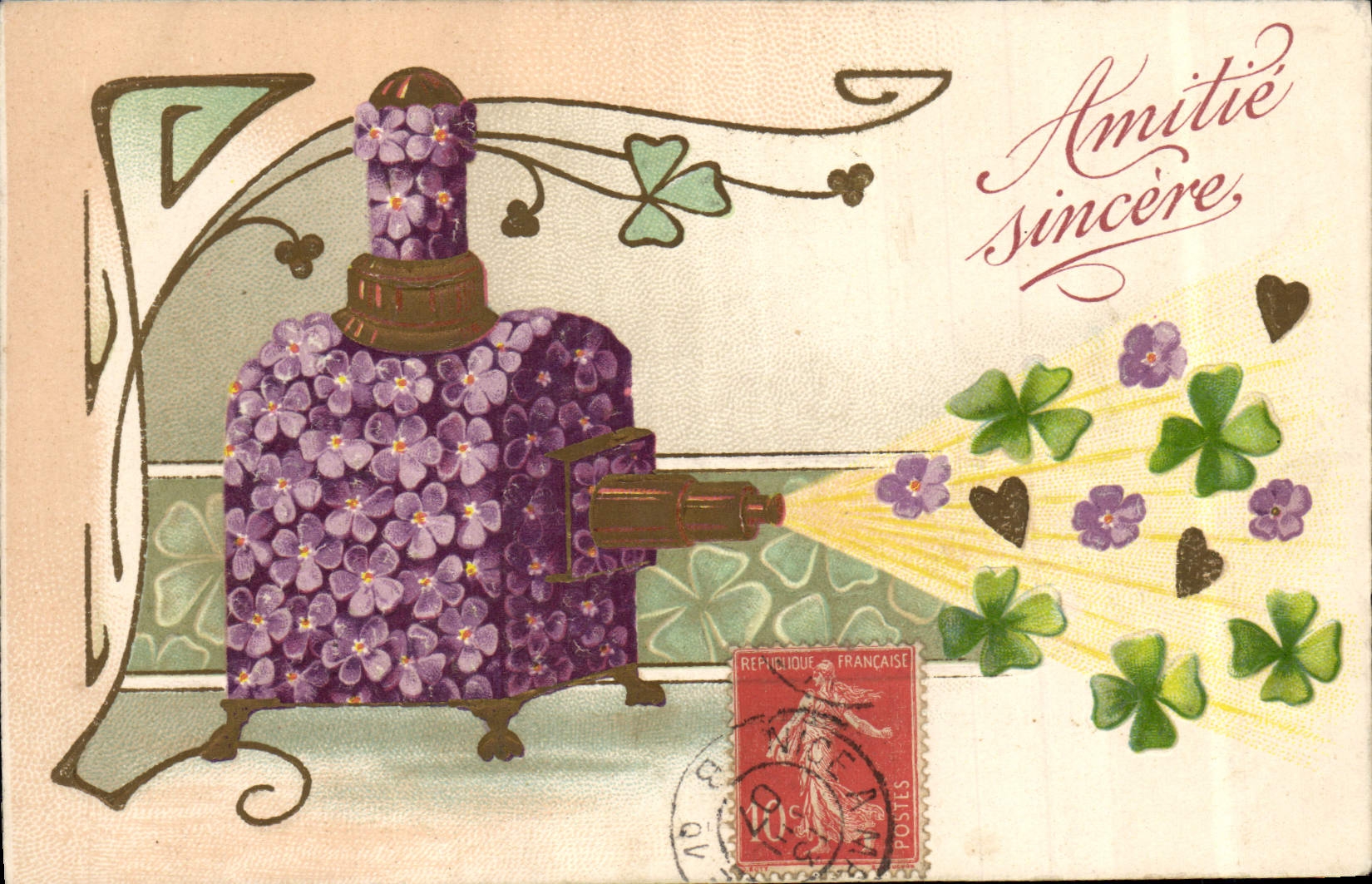 VINTAGE POSTCARD Photography Flowers