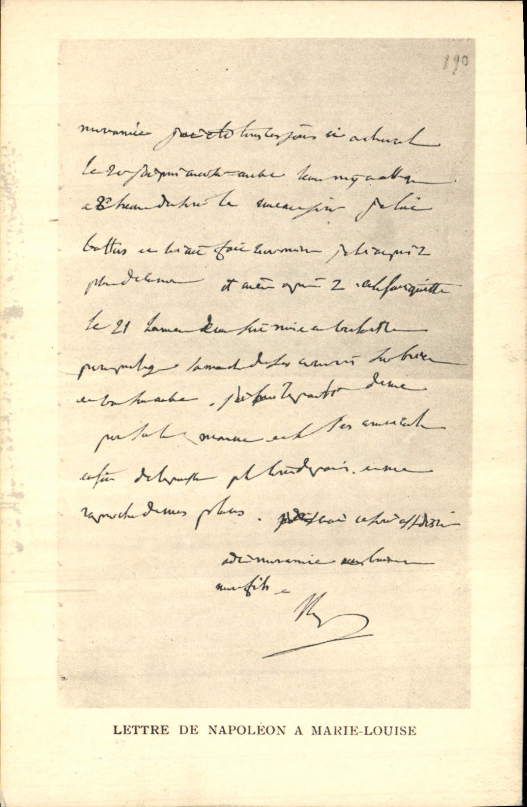 VINTAGE POSTCARD Napoleon 1st Letter of Napoleon has Marie Louise