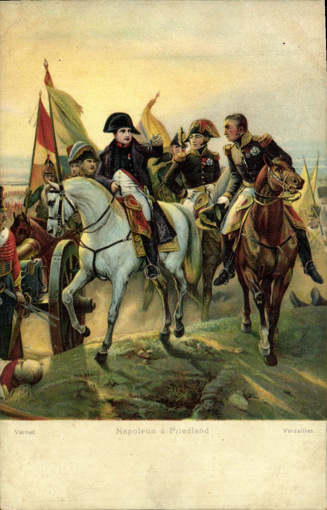 VINTAGE POSTCARD Napoleon 1st has Friedland Horace Vernet