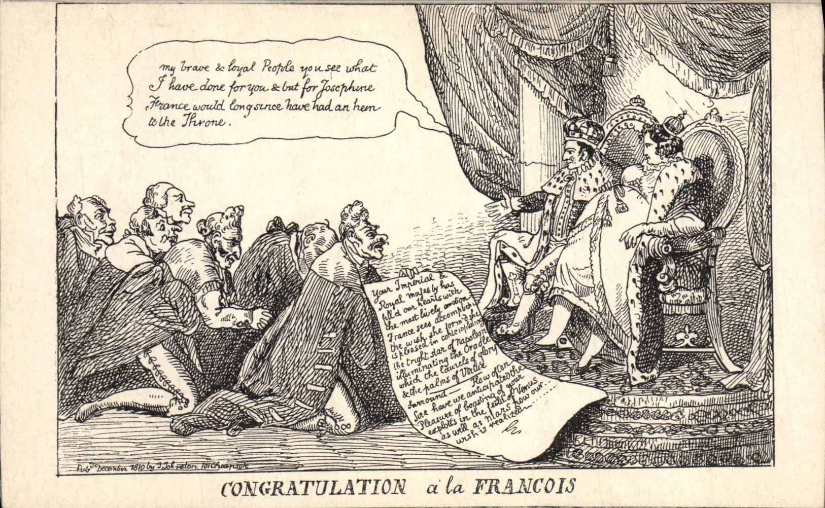 VINTAGE POSTCARD Congratulation in François