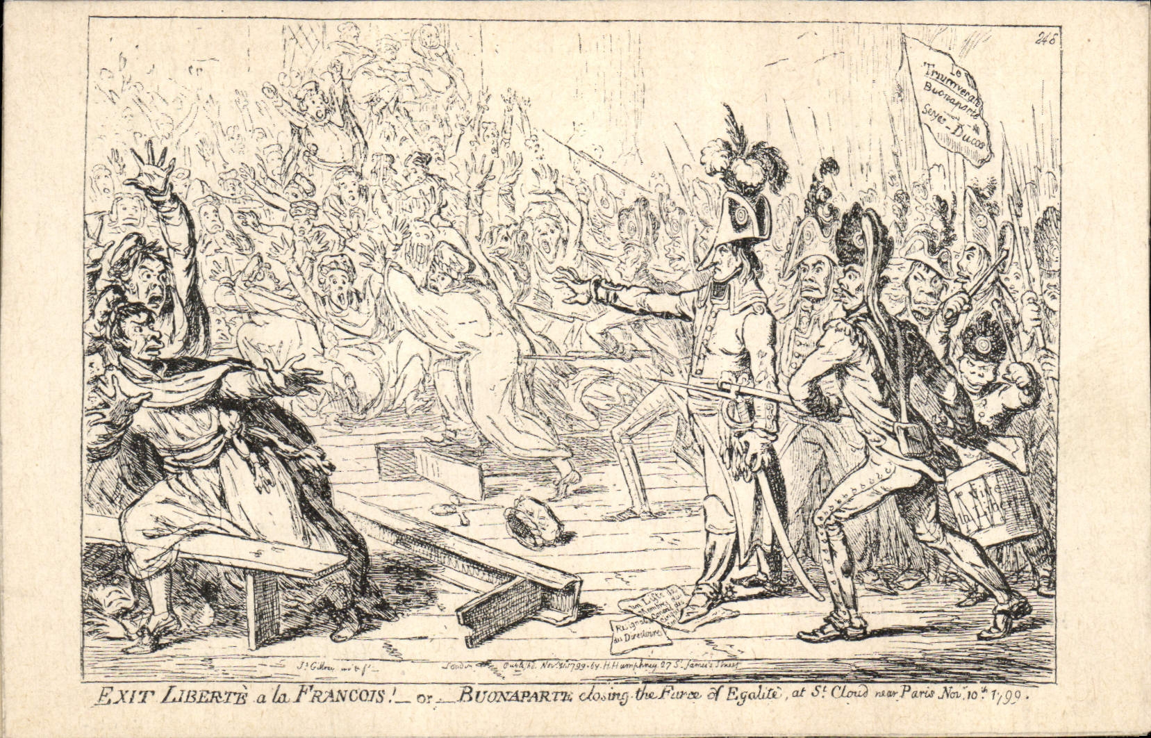 VINTAGE POSTCARD Napoleon 1st Exit Freedom in François Bonaparte