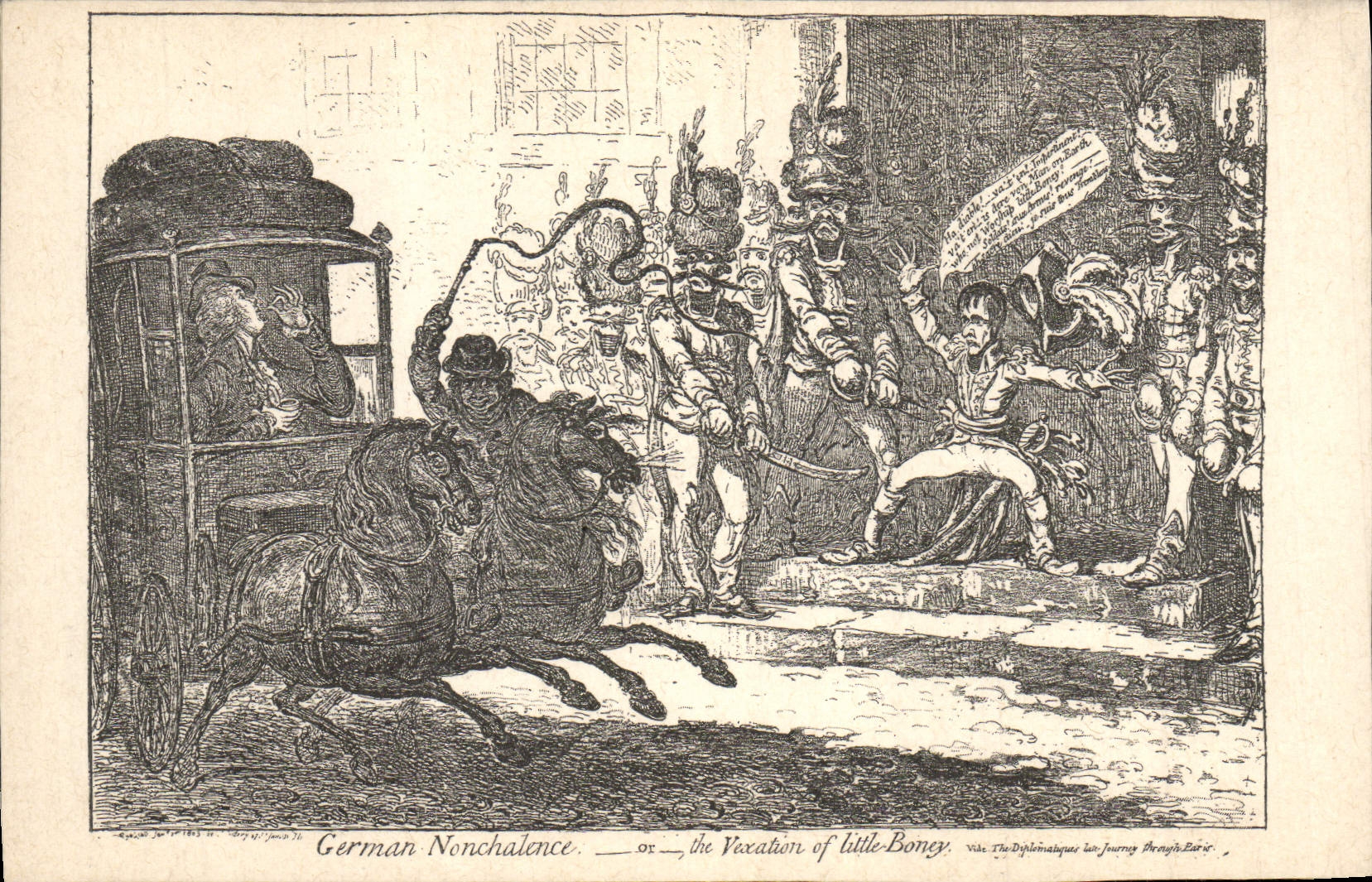 VINTAGE POSTCARD Napoleon 1st German Nonchalence