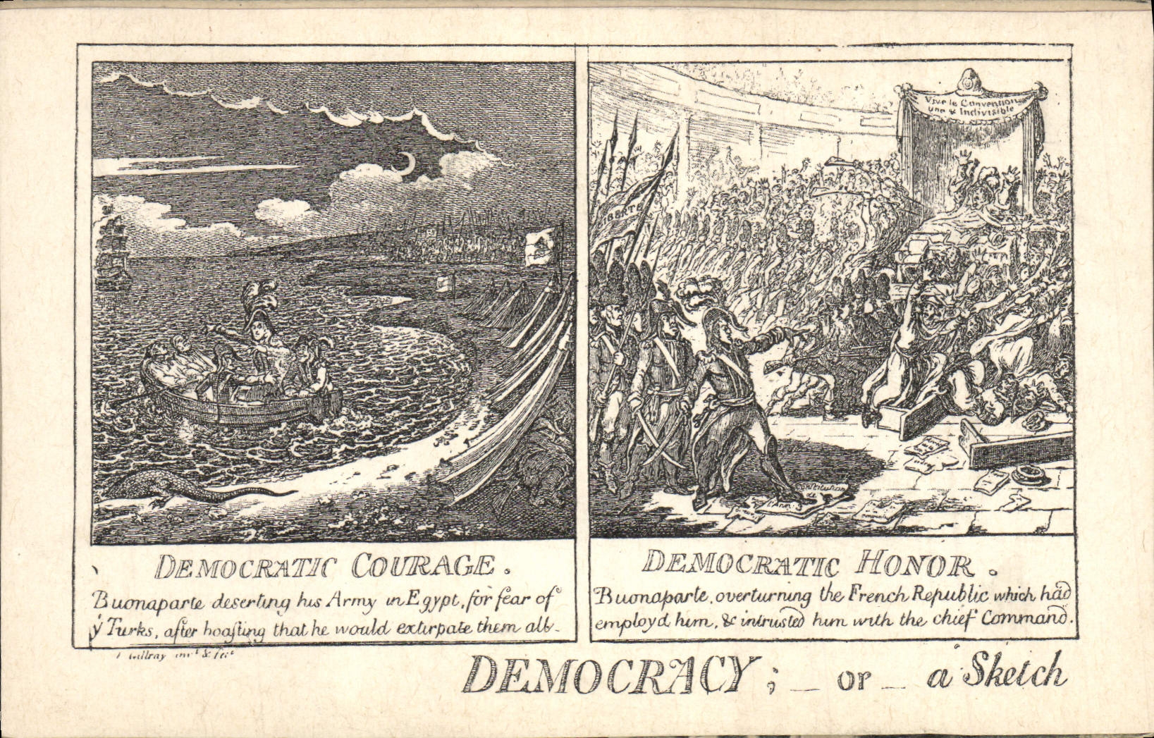 VINTAGE POSTCARD Napoleon 1st Democracy gold has sketch